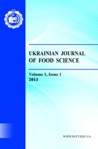 Ukrainian Journal of Food Science